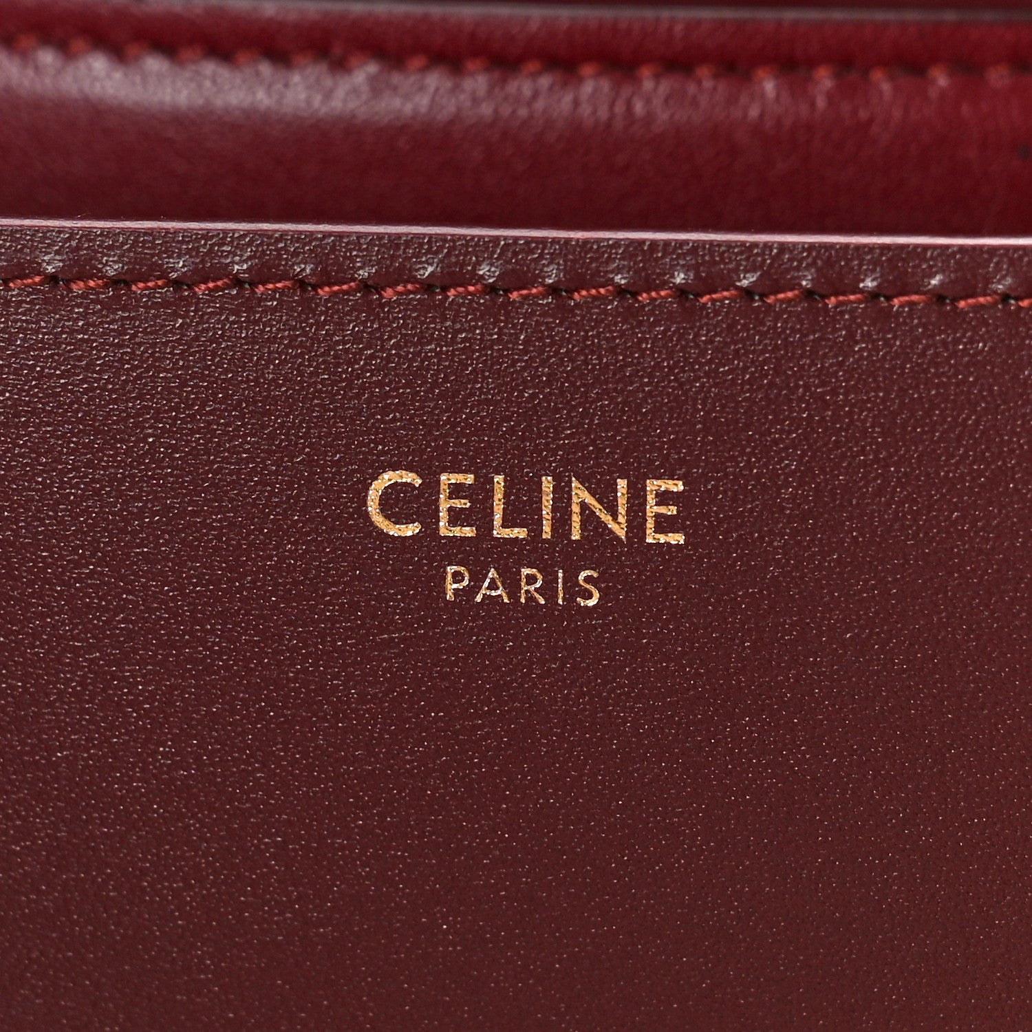 Celine Smooth Calfskin Medium Classic Box Flap Bag Burgundy 6 of 8
