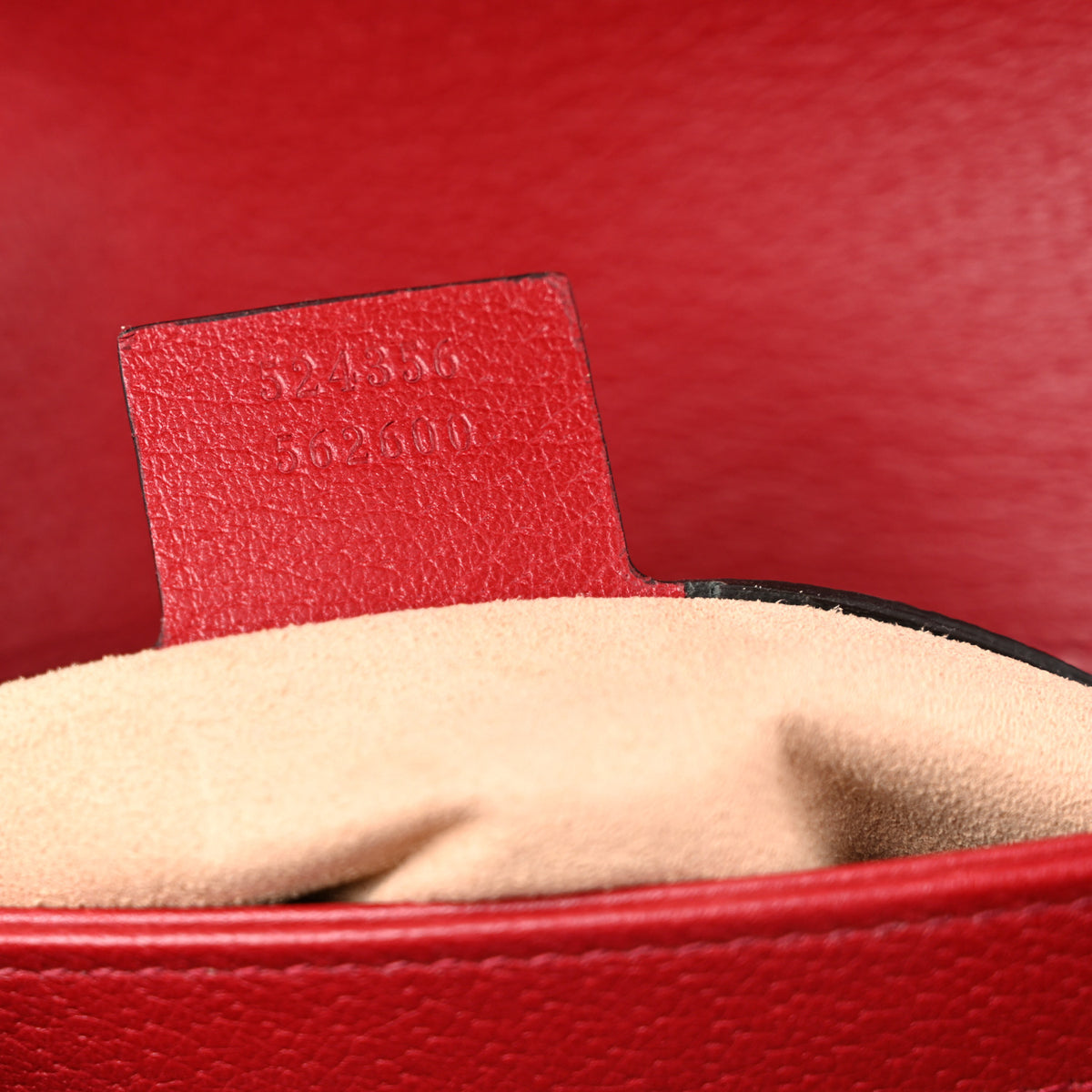 GG Supreme Monogram Medium Queen Margaret Shoulder Bag Red