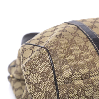 Gucci Monogram New Ladies Web Tote Dark Brown 19 of 22
