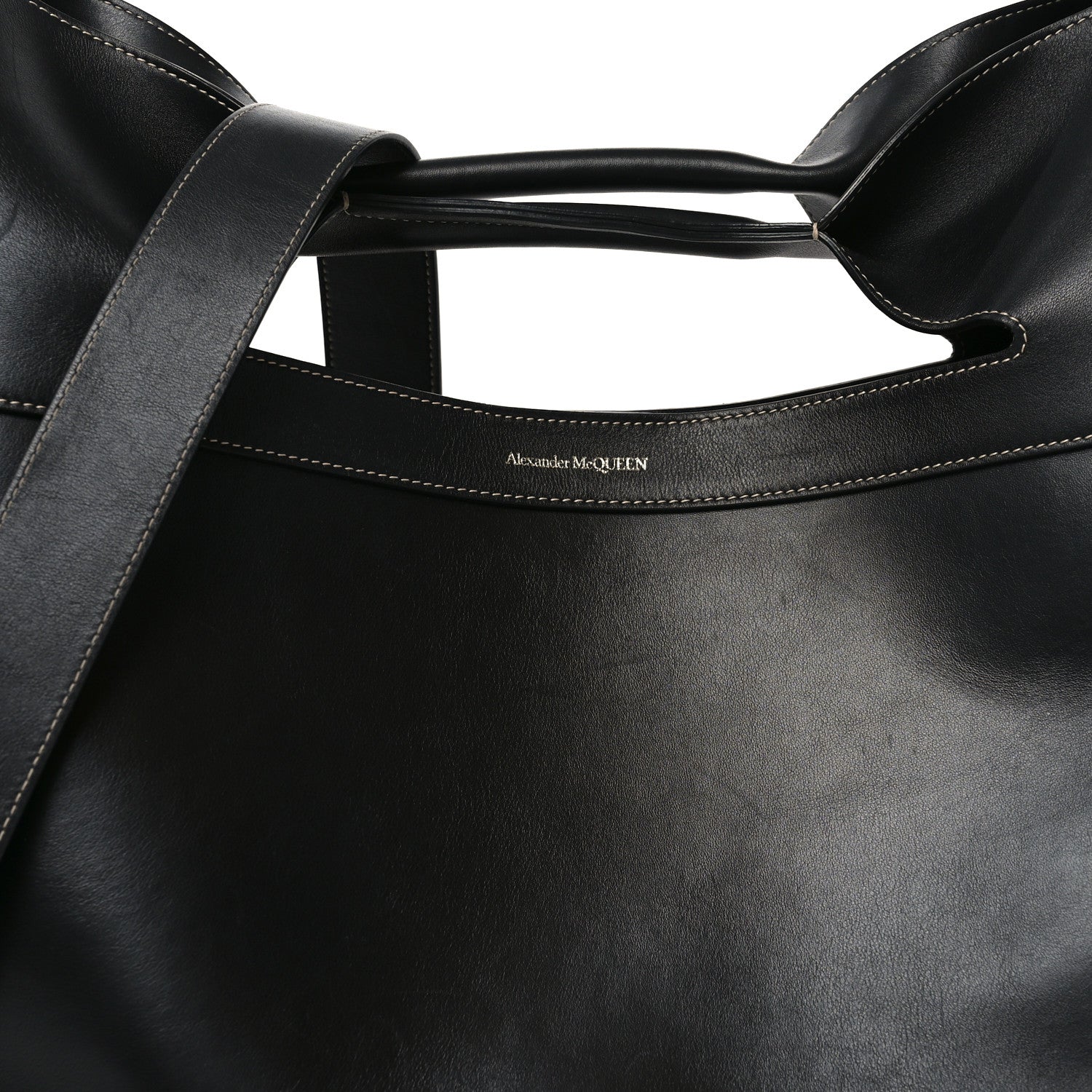 Alexander McQueen Calfskin Large The Bow Bag Black 8 of 10