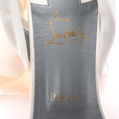 Christian Louboutin Satin Sandale Du Desert 100 Sandal 40 Off White 8 of 9