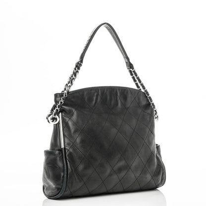 Chanel Lambskin Stitched Medium Ultimate Soft Tote Black 3 of 7