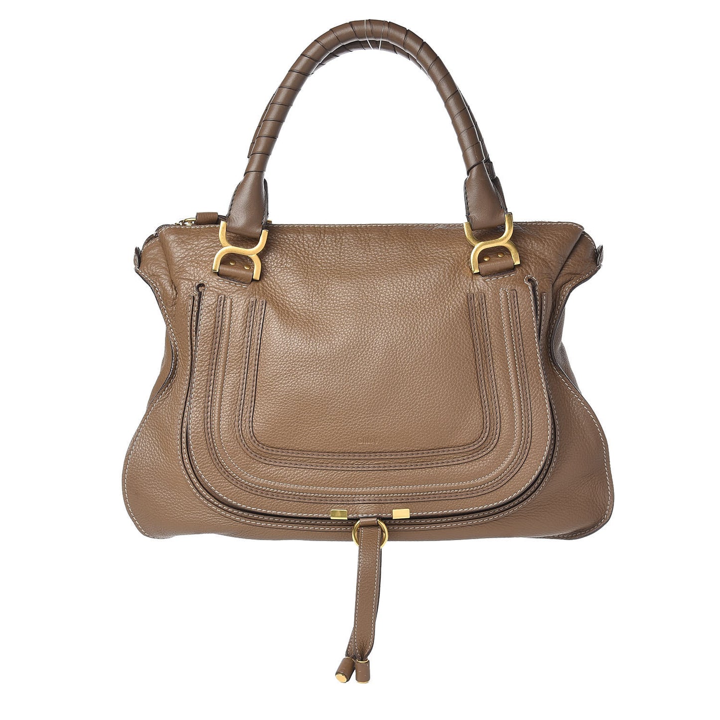 Calfskin Large Marcie Satchel Barbour Khaki