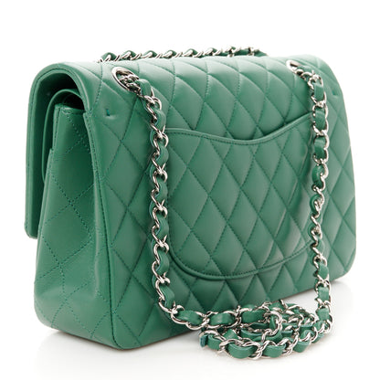 Chanel Lambskin Quilted Medium Double Flap Green 3 of 12