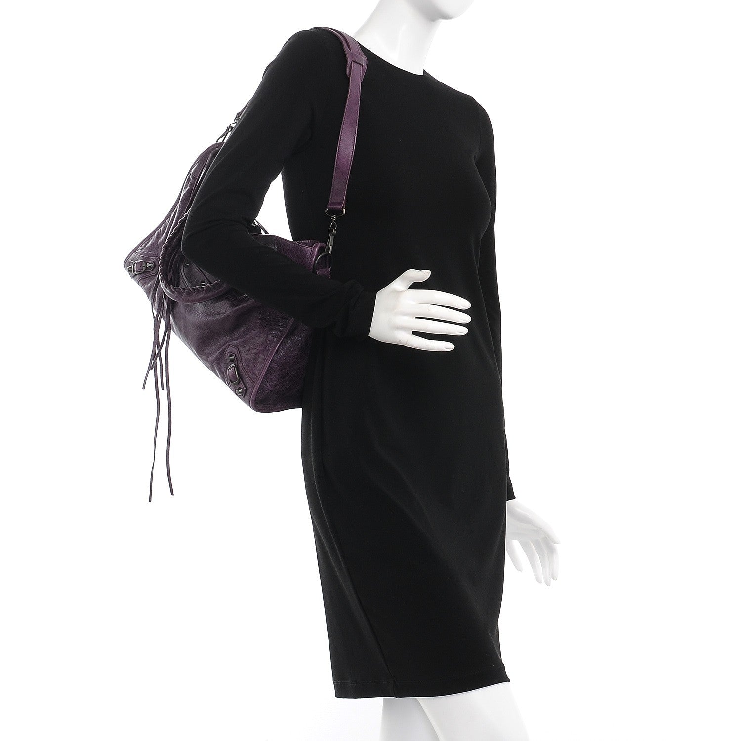Balenciaga Agneau Classic Hardware City Raisin 2 of 8