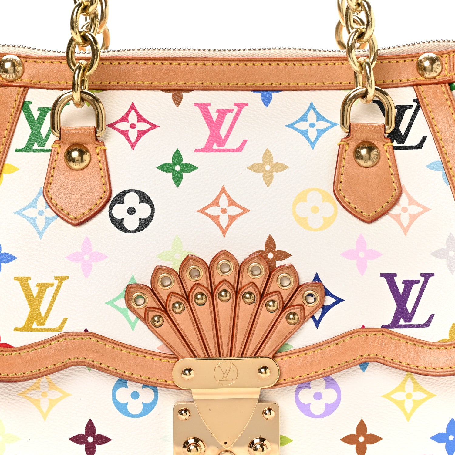 Louis Vuitton Monogram Multicolor Gracie MM White 8 of 10