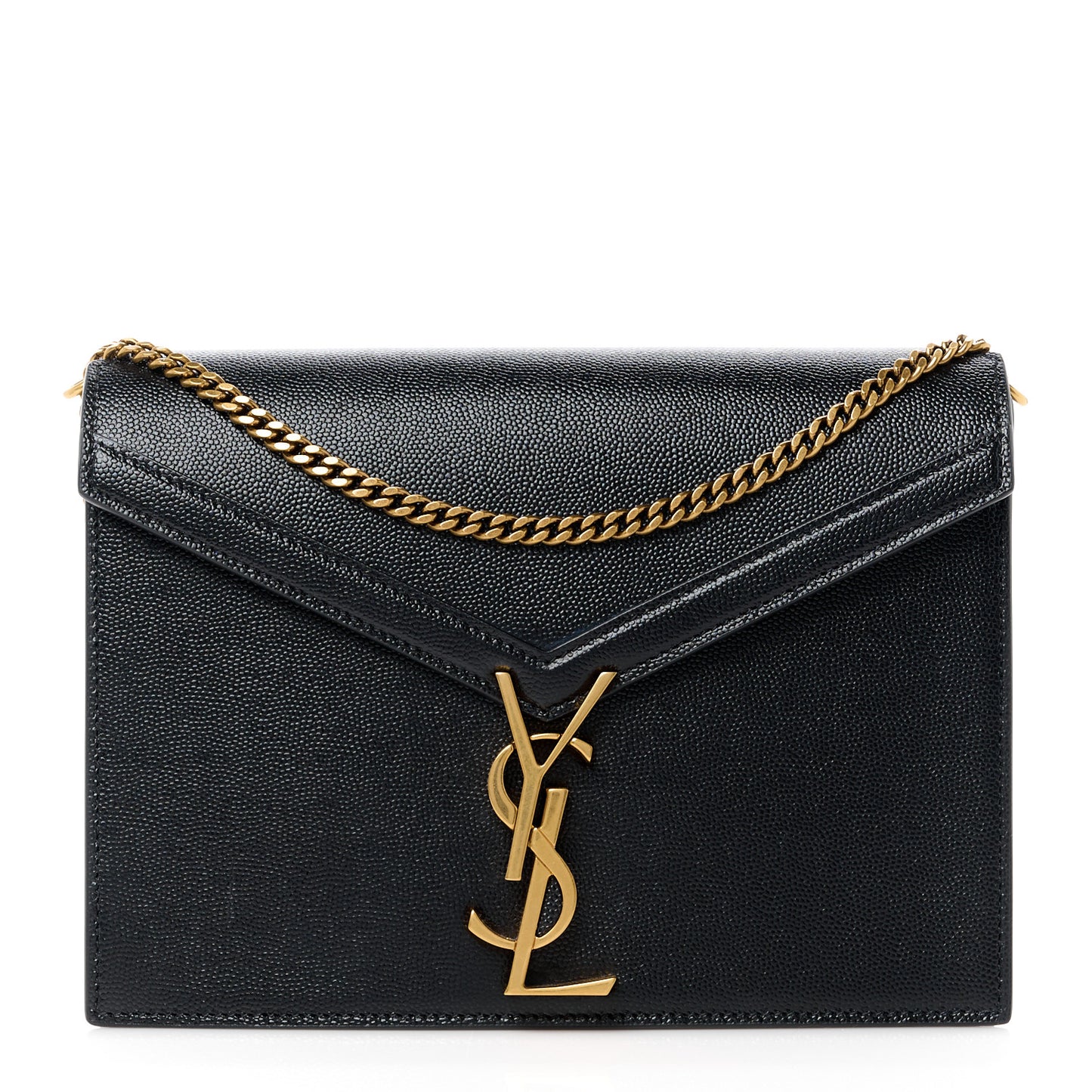 Grain De Poudre Monogram Cassandra Clasp Bag Black