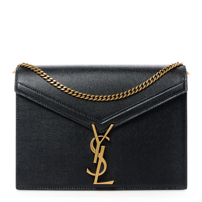 Saint Laurent Grain De Poudre Monogram Cassandra Clasp Bag Black 1 of 11