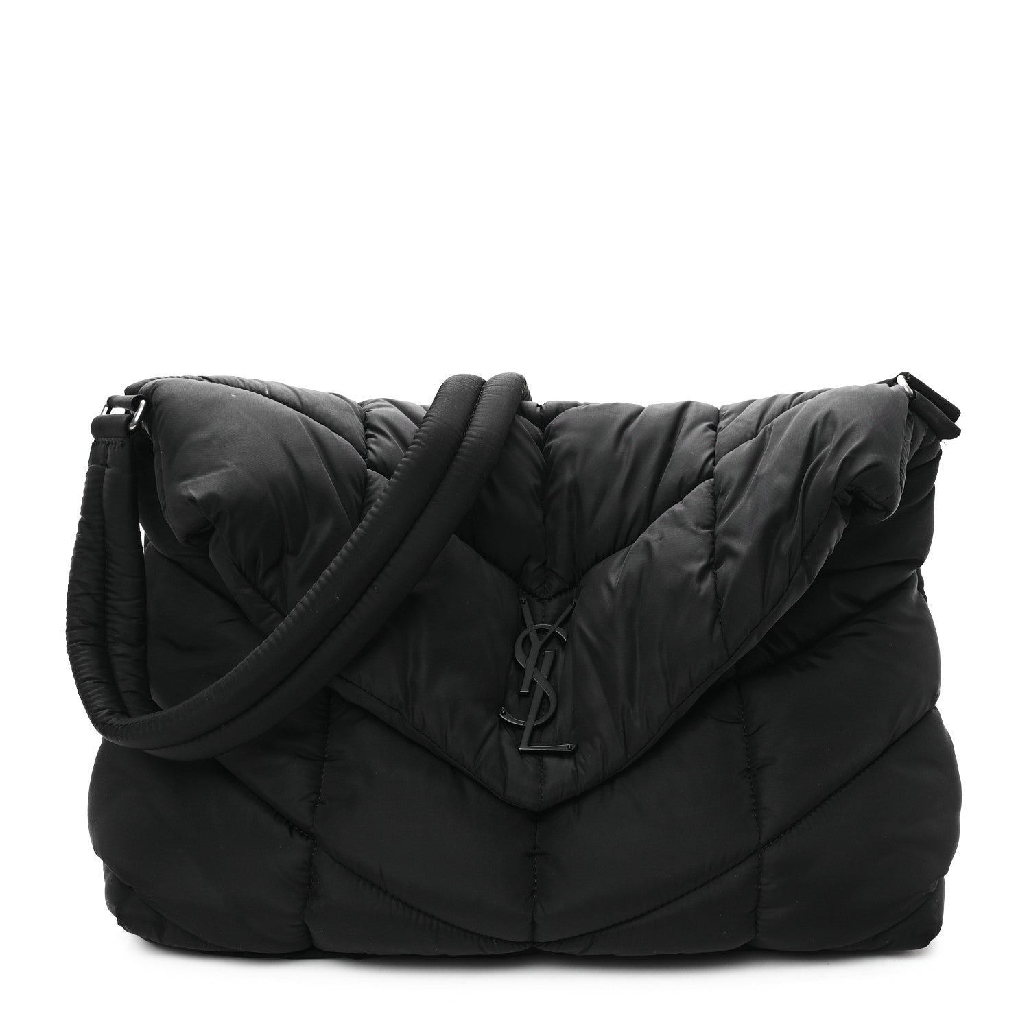 Saint Laurent Econyl Nylon Lou Puffer Messenger Black 1 of 11