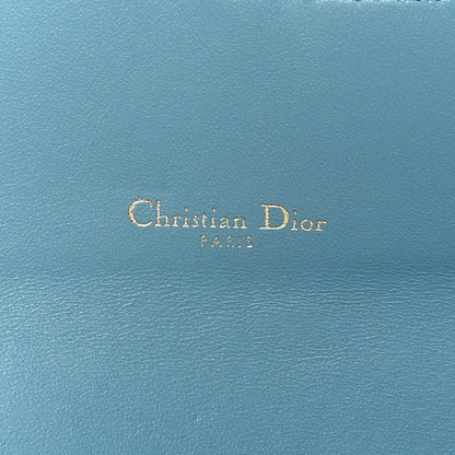 Christian Dior Goatskin Saddle Long Wallet With Chain Cerulean Blue 6 of 9