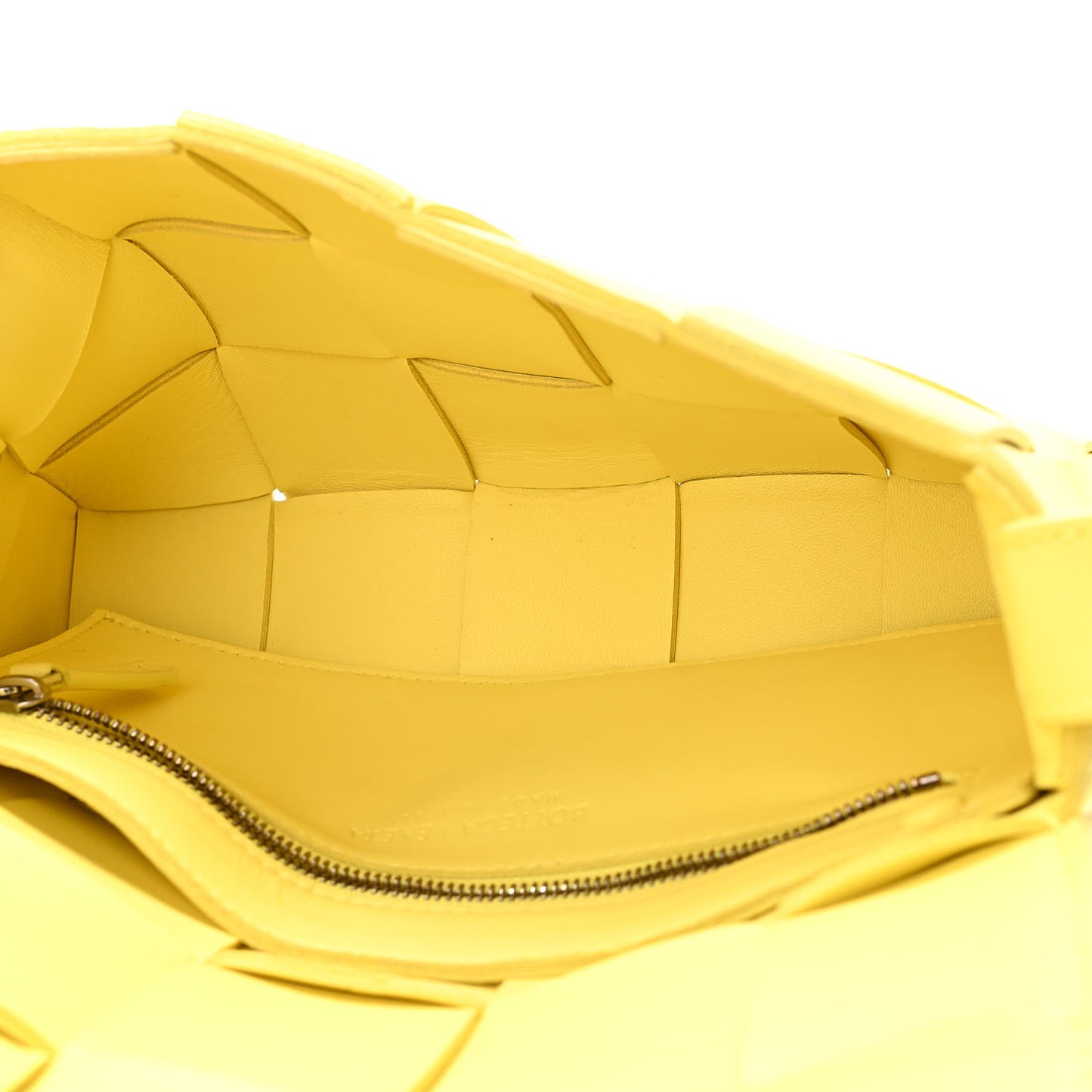 Nappa Maxi Intreccio Cassette Bag Lemonade