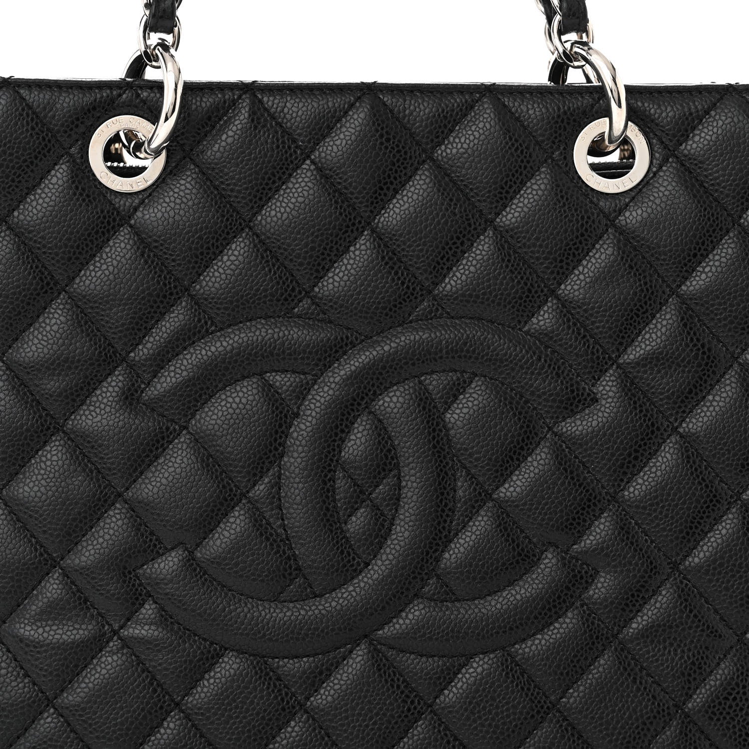 Chanel Caviar Quilted Grand Shopping Tote GST Black 8 of 10