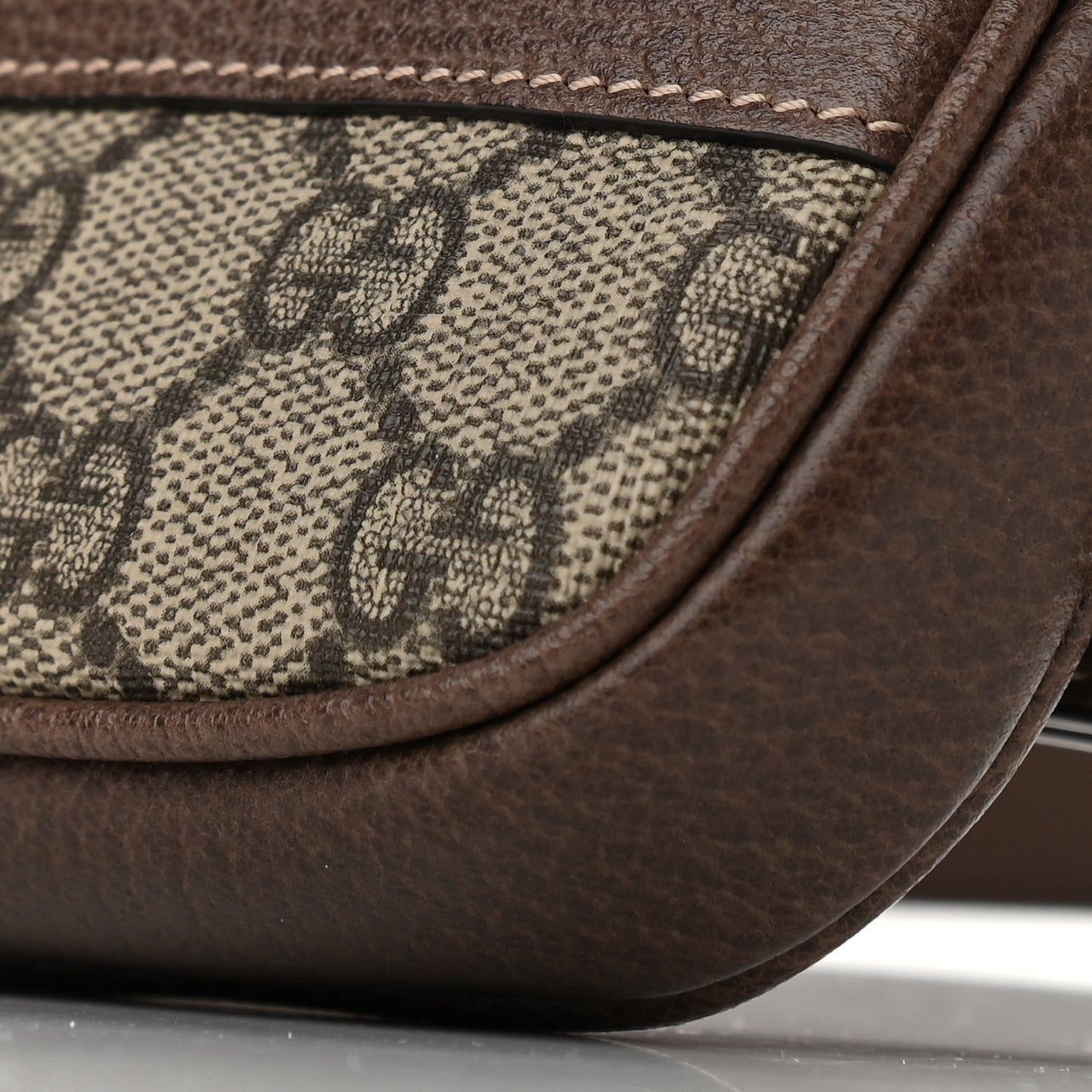 GG Supreme Monogram Web Ophidia Belted iPhone Case 85 34 Dark Brown