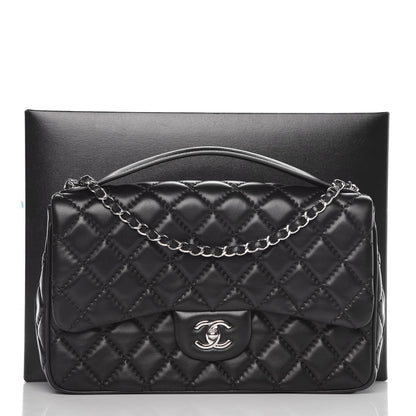 Chanel Lambskin Quilted Jumbo Easy Carry Flap Black 8 of 8