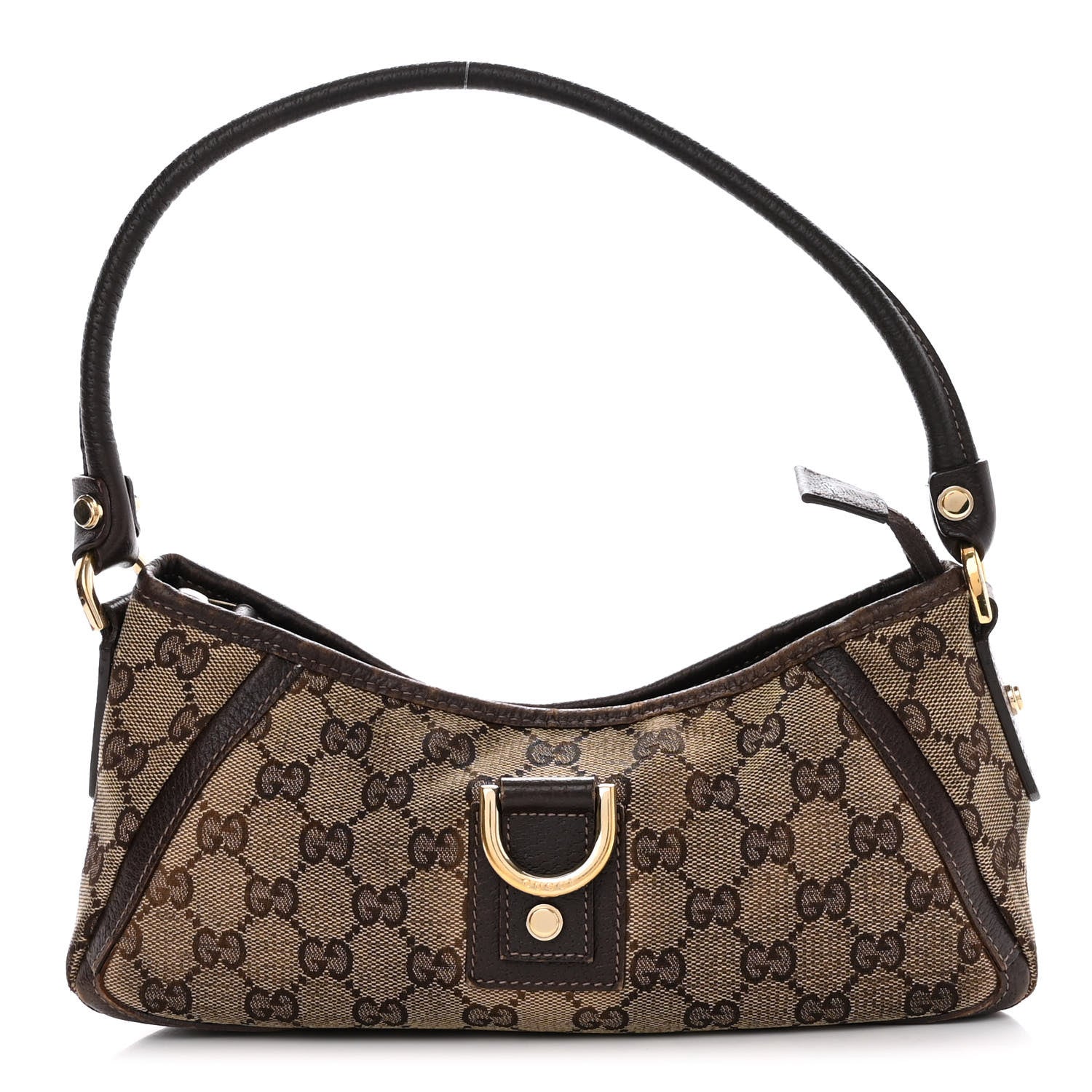 Gucci Monogram D Ring Abbey Pochette Brown 1 of 18