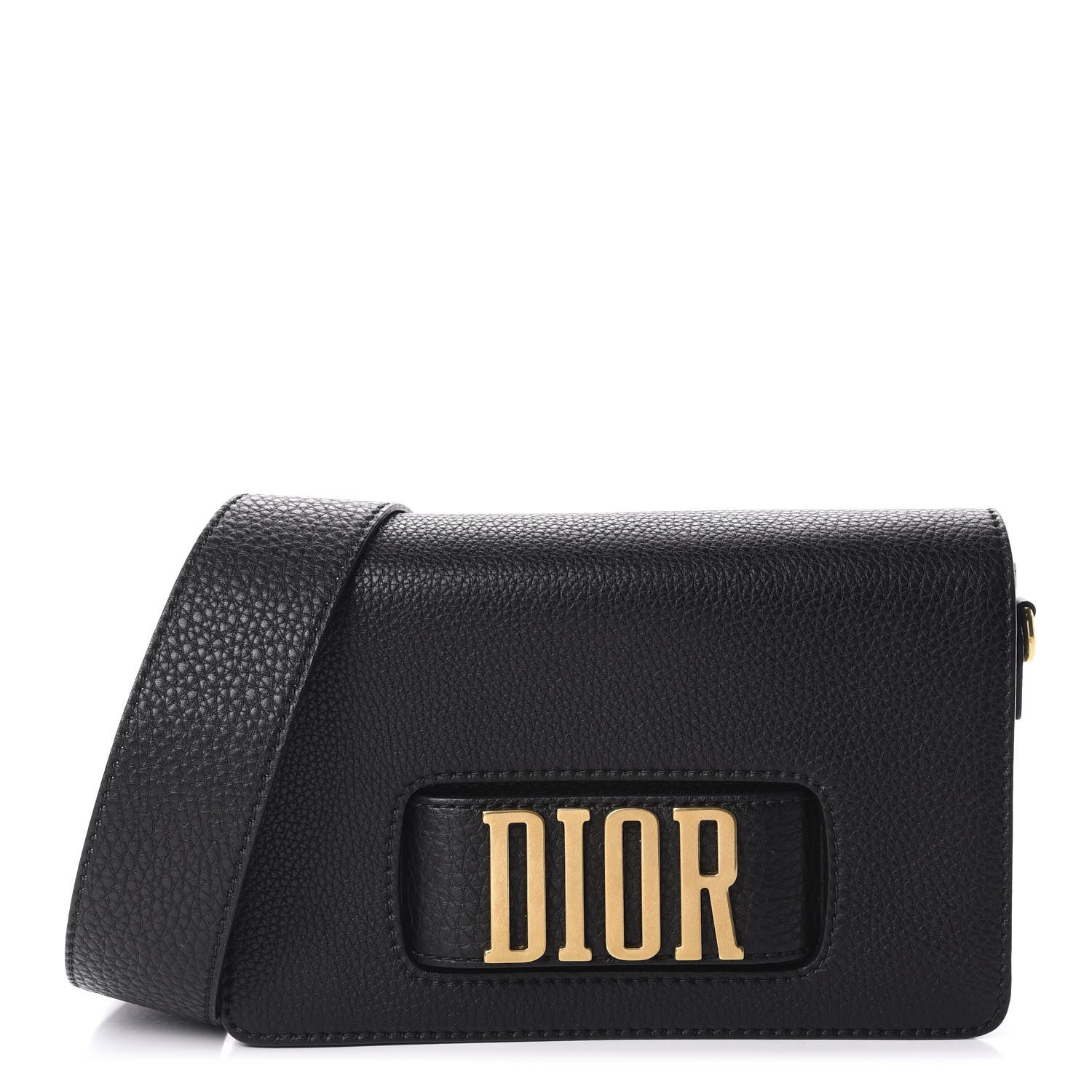 Christian Dior Grained Calfskin Dio(r)evolution Flap Bag Black 1 of 12