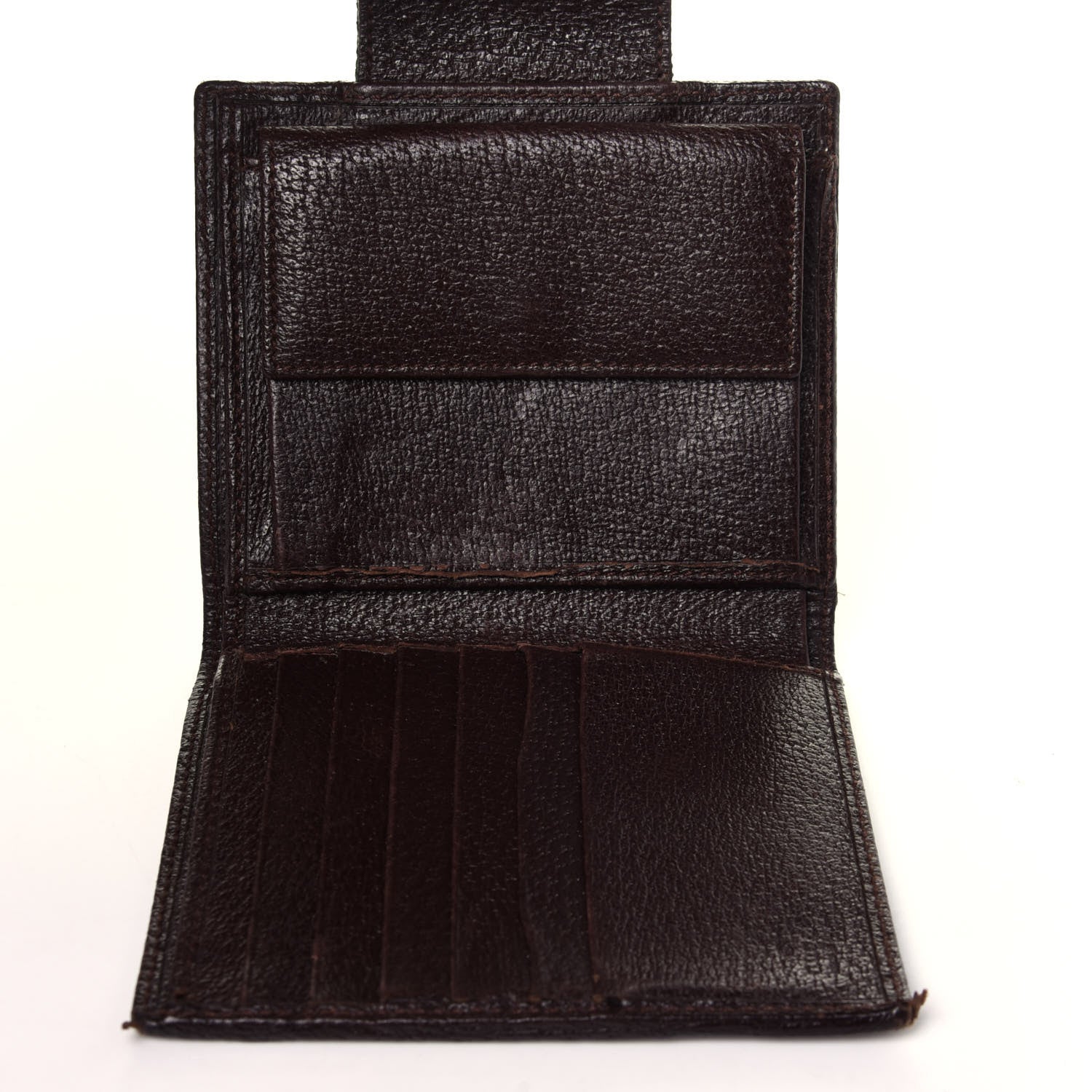 Gucci Monogram Web Ladies Web French Wallet Brown 6 of 13