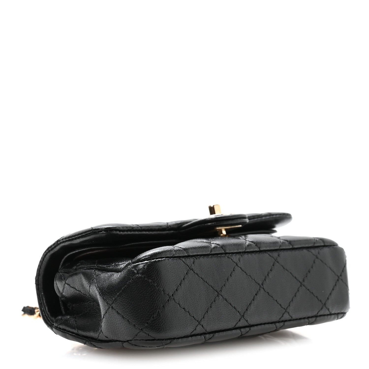 Chanel Lambskin Quilted Mini Flap Bag Charm With Hook Black 4 of 11