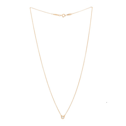 Tiffany 18K Rose Gold Diamond .07ct Elsa Peretti Diamonds by the Yard Pendant Necklace 3 of 5