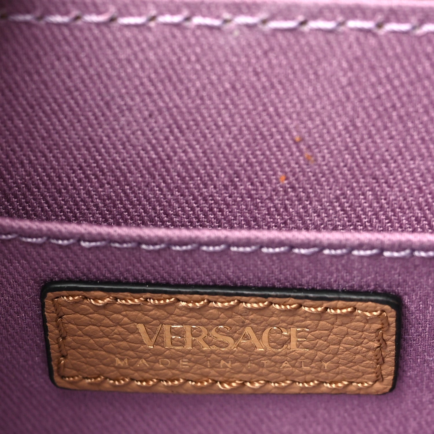 Versace Grained Calfskin La Medusa Flap Shoulder Bag Brown 6 of 8