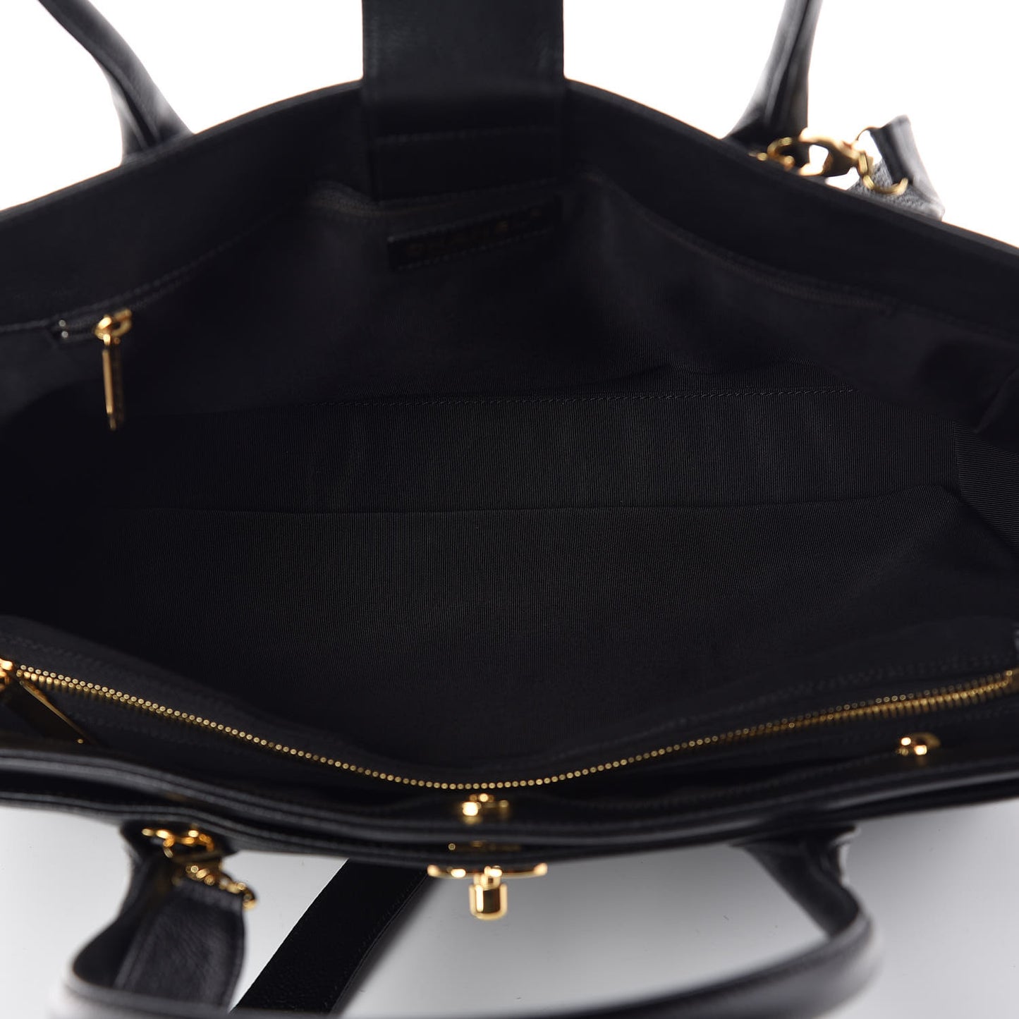 Calfskin Cerf Shopper Tote Black