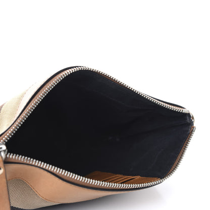 Burberry Mega Check Peyton Crossbody Clutch Bag Saddle Brown 5 of 11