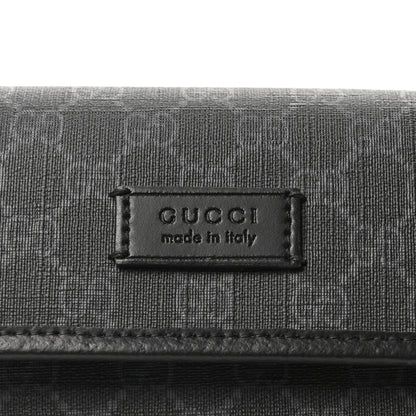 Gucci GG Supreme Monogram Web Slim Belt Bag Black Grey 8 of 11