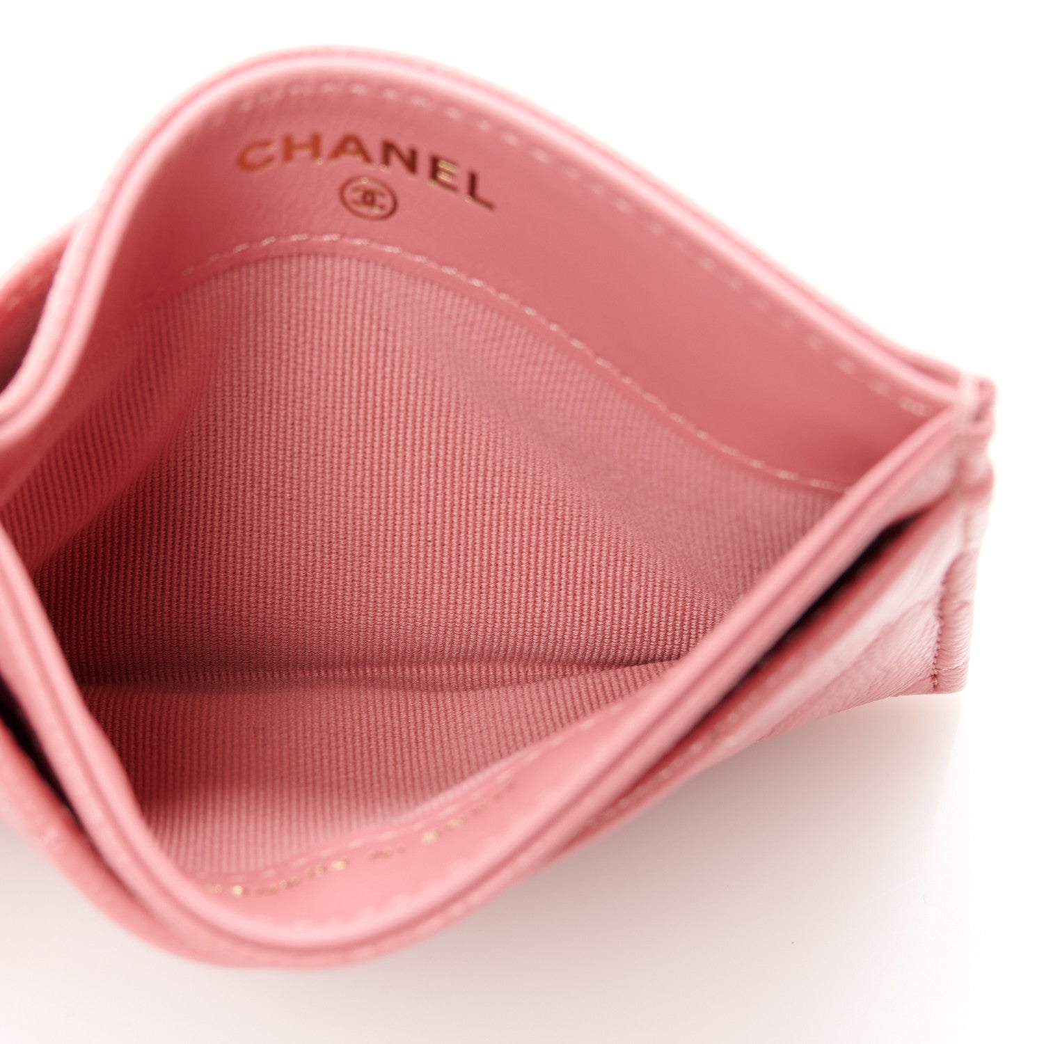 Chanel Caviar Quilted Card Holder Dark Pink 5 of 10