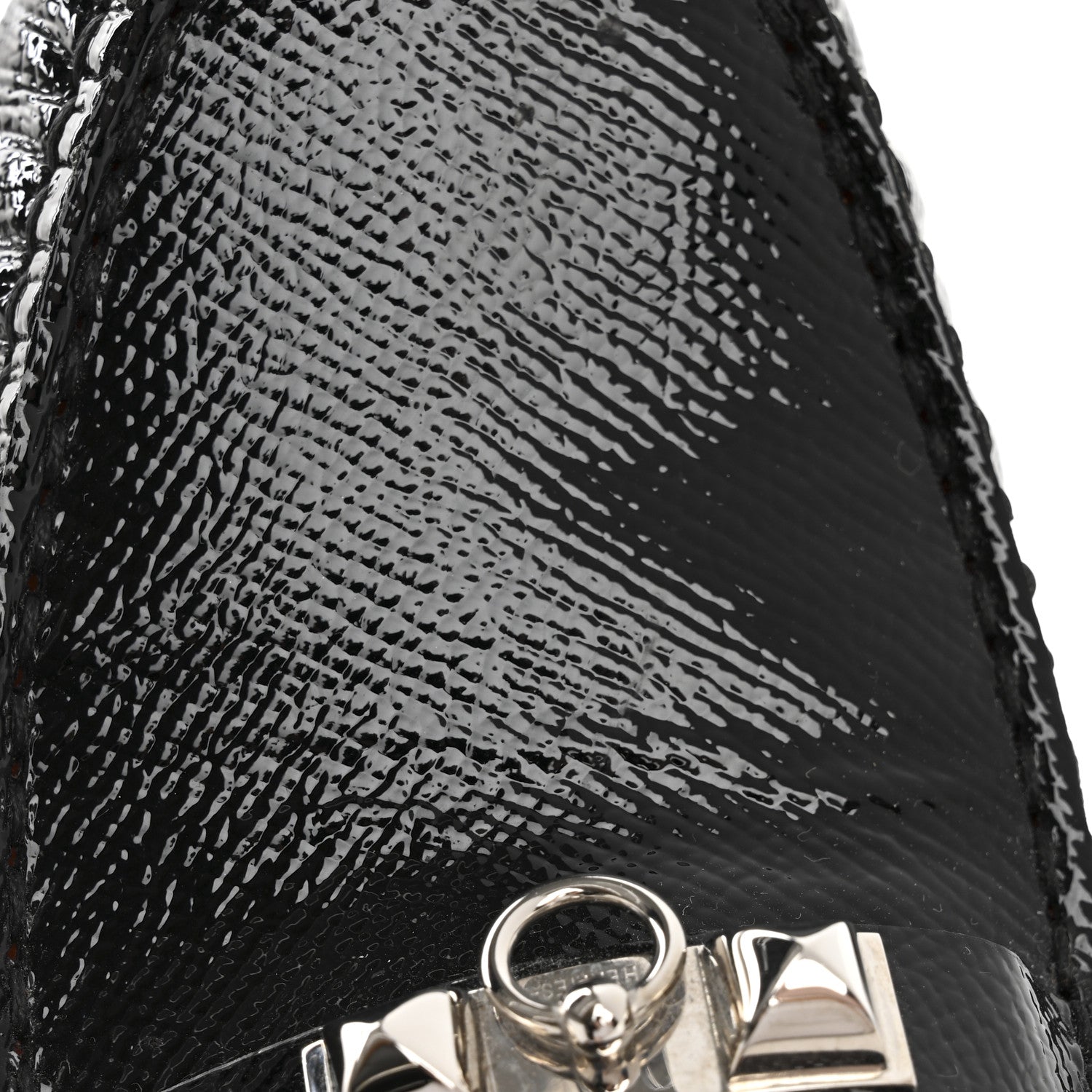 Hermes Patent Epsom Womens Irving Driving Moccasin Loafers 37 Black 20 of 22