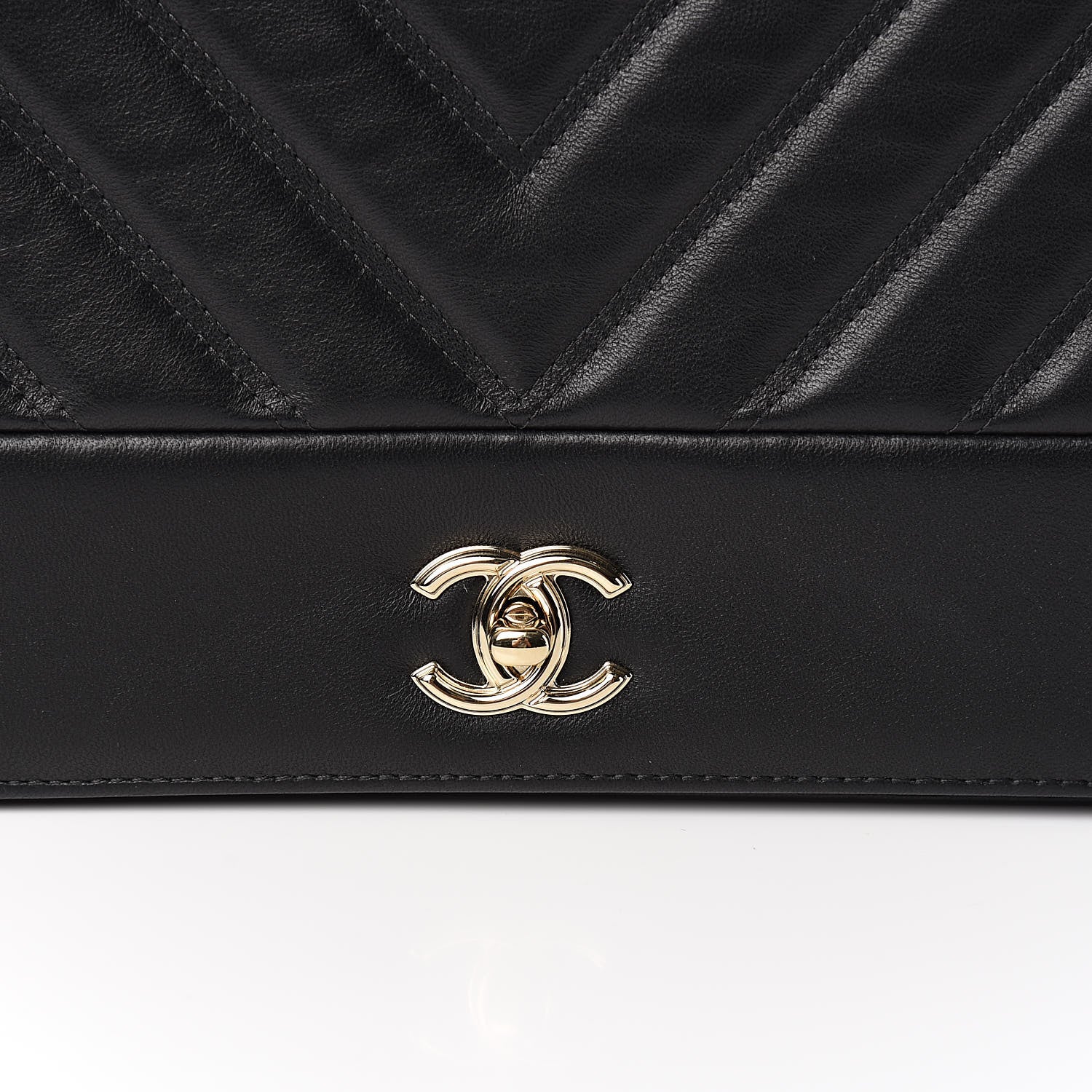 Chanel Lambskin Chevron Quilted Flap Black 10 of 11