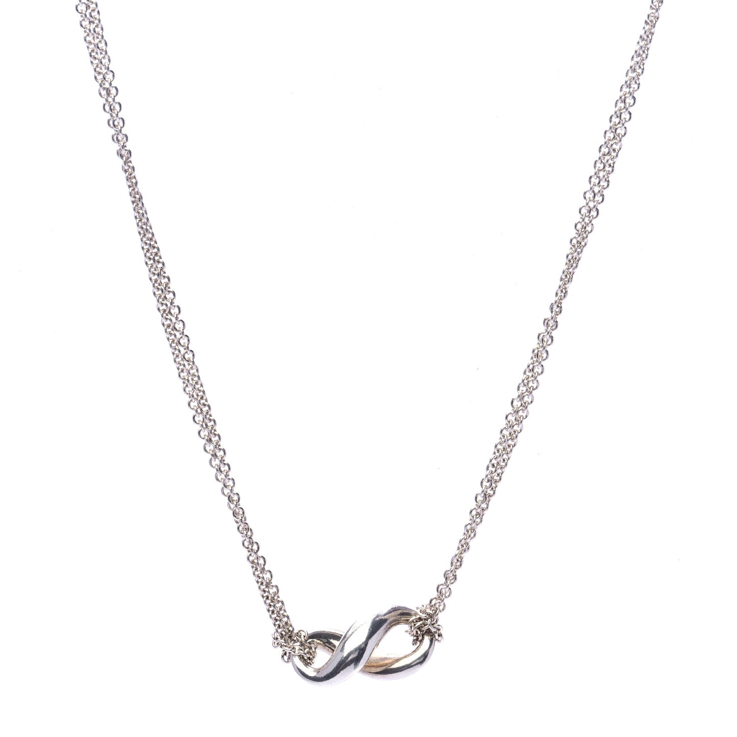Sterling Silver Figure 8 Pendant Necklace