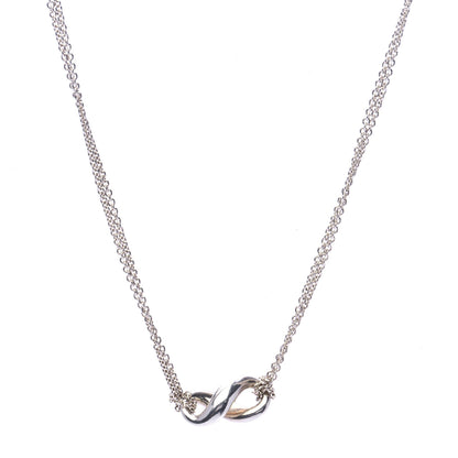 Tiffany Sterling Silver Figure 8 Pendant Necklace 1 of 6