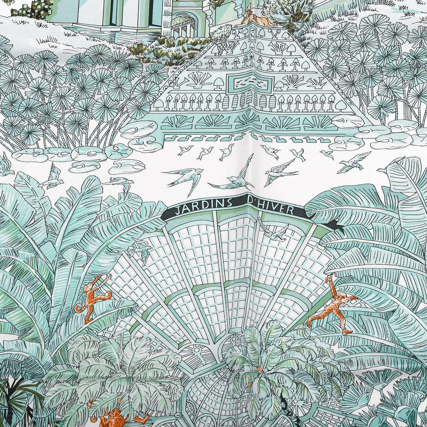 Silk Jardins D Hiver Scarf 90