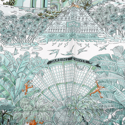 Hermes Silk Jardins D Hiver Scarf 90 3 of 8