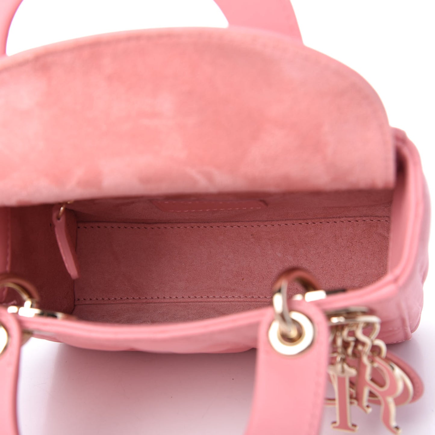Lambskin Cannage Mini Lady Dior Pink