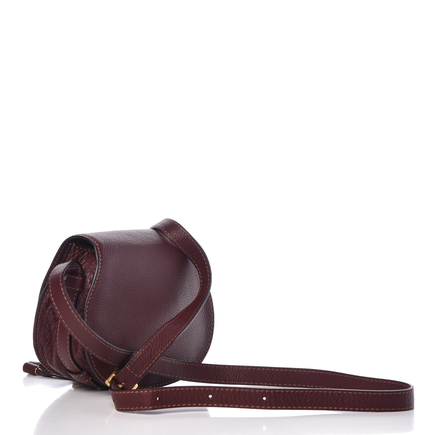 Chloe Calfskin Mini Marcie Round Crossbody Bag Dark Velvet 3 of 9