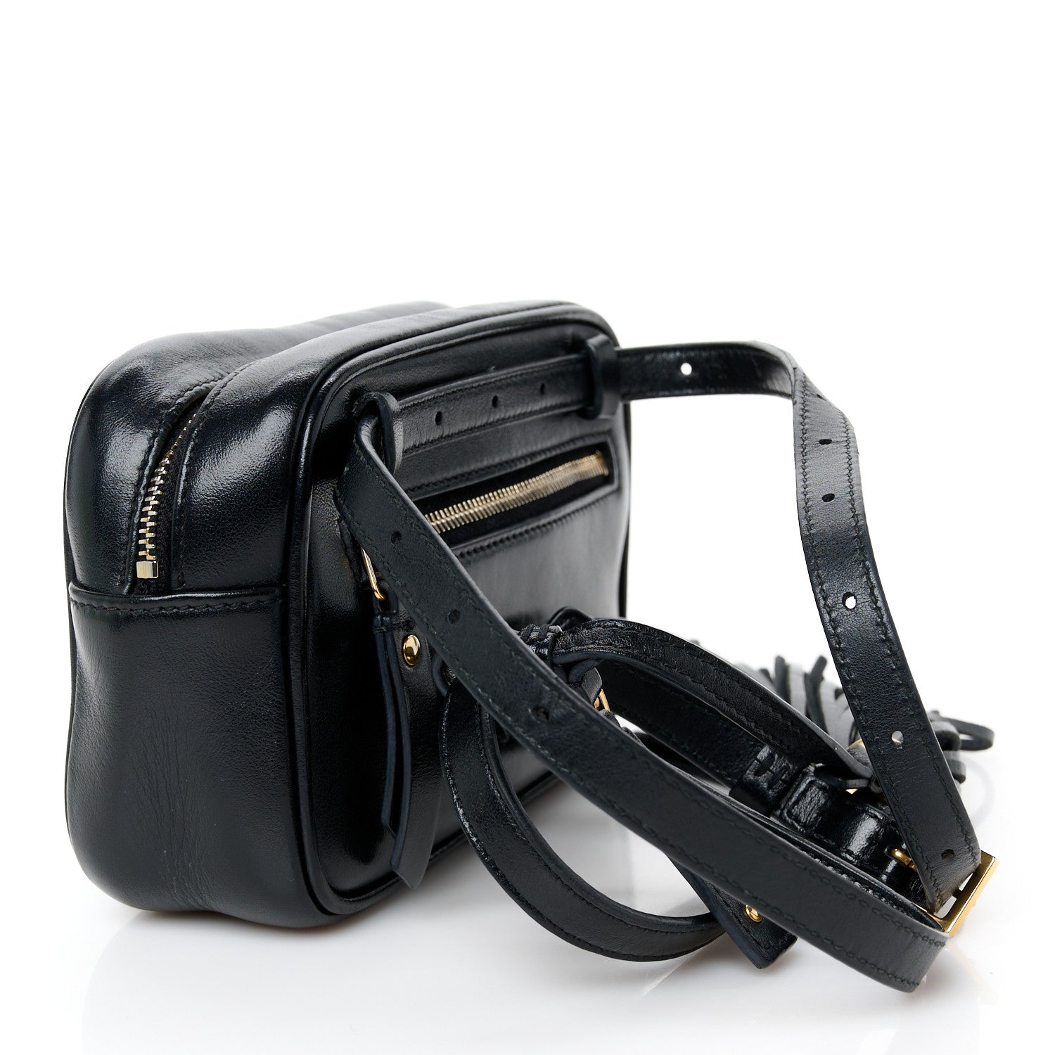 Saint Laurent Calfskin Matelasse Monogram Lou Belt Bag Black 3 of 10