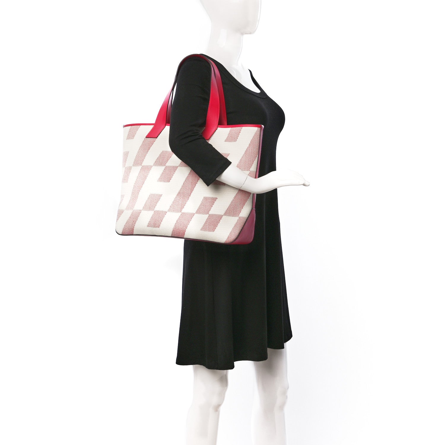 Hermes Swift H Canvas Cabas H En Biais 40 FRAMBOISE 3 of 9