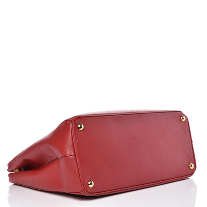 Prada Saffiano Large Galleria Double Zip Tote Fuoco 4 of 21