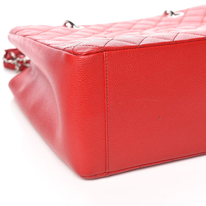 Chanel Caviar Quilted Grand Shopping Tote GST Red 12 of 16