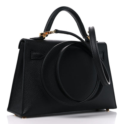 Hermes Epsom Mini Kelly Sellier 20 Black 3 of 10