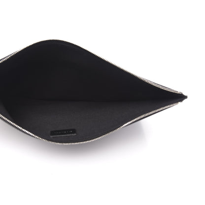 Givenchy Coated Canvas Medium Virginia Bitch Print Zip Pouch Black 5 of 10