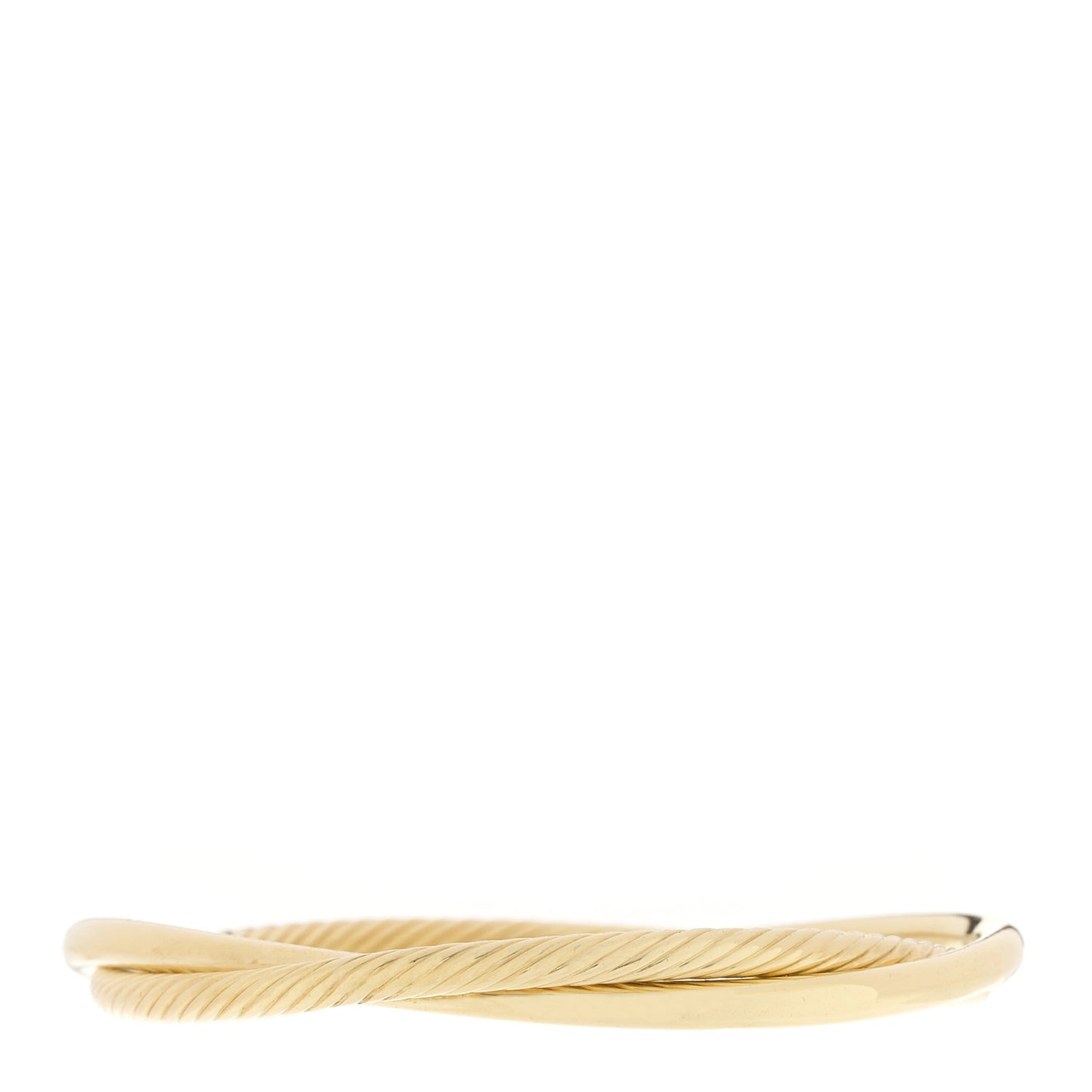 18K Yellow Gold Crossover Bangle Bracelet