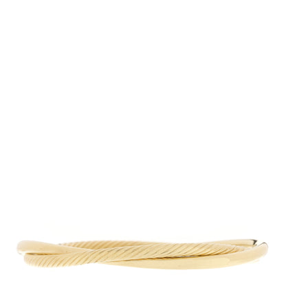 David Yurman 18K Yellow Gold Crossover Bangle Bracelet 1 of 3