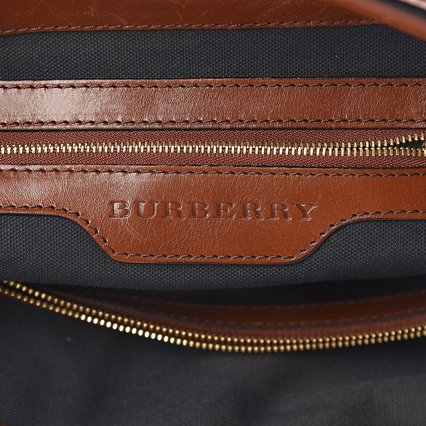 House Check Bridle Calfskin Medium Gosford Hobo Dark Tan