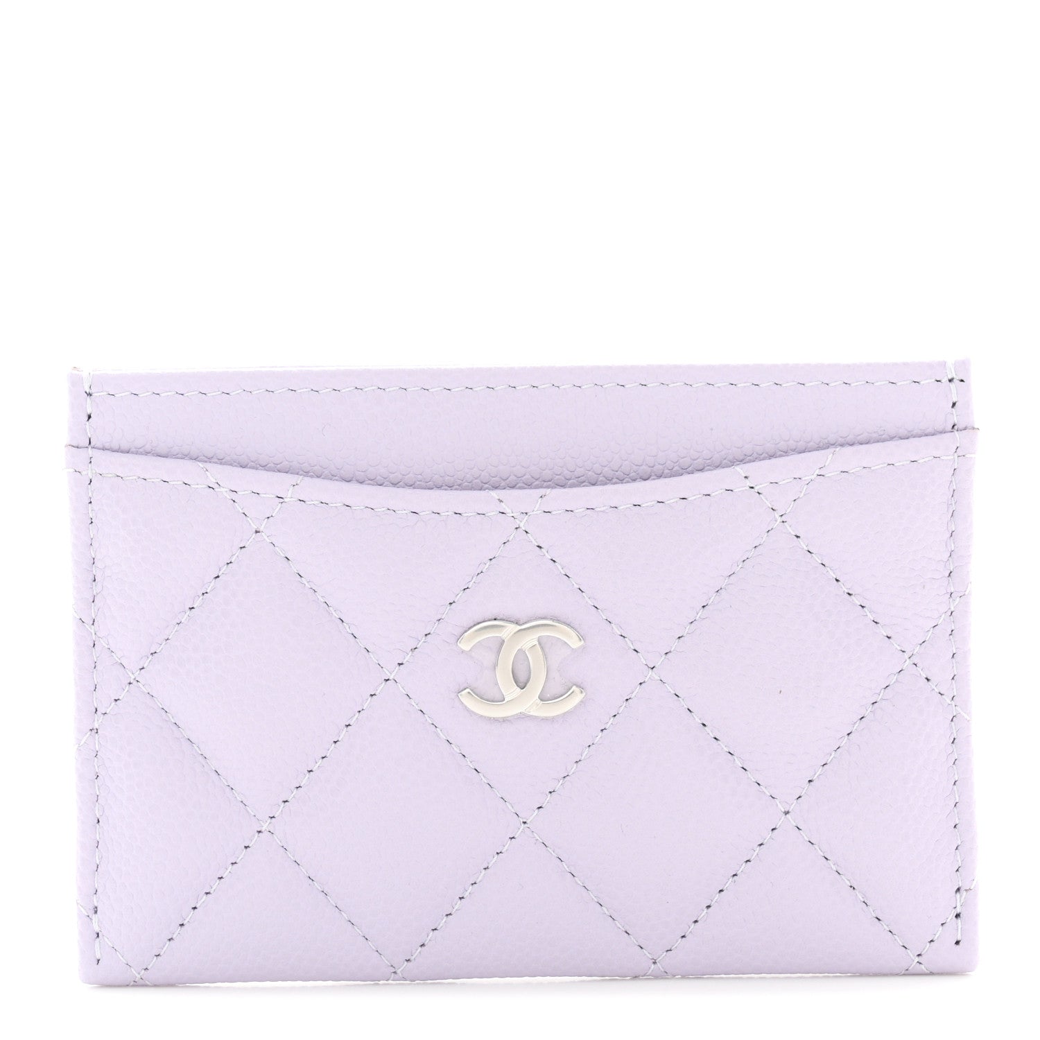 Chanel Caviar Quilted Card Holder Light Purple 1 of 9
