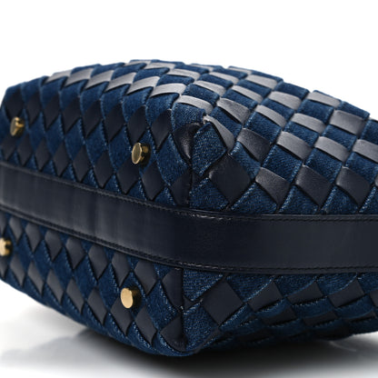 Bottega Veneta Nappa Denim Intrecciato Mini Wallace Abyss Indigo 11 of 11