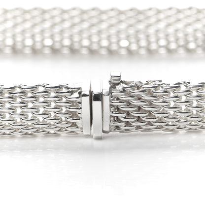 Tiffany Sterling Silver Somerset Mesh Necklace 4 of 7