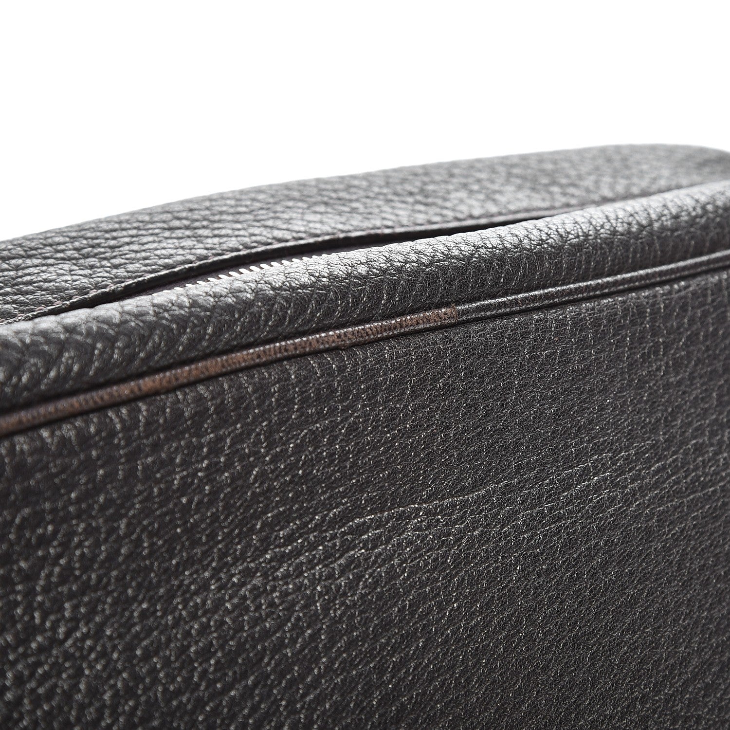 Prada Cervo Deerskin Crossbody Dark Brown 10 of 15