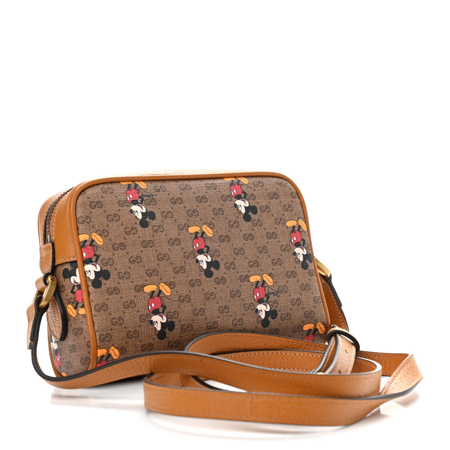 Gucci X DISNEY Mini Vintage GG Supreme Monogram Mickey Mouse Shoulder Bag Beige Vintage Sun Oil 3 of 9